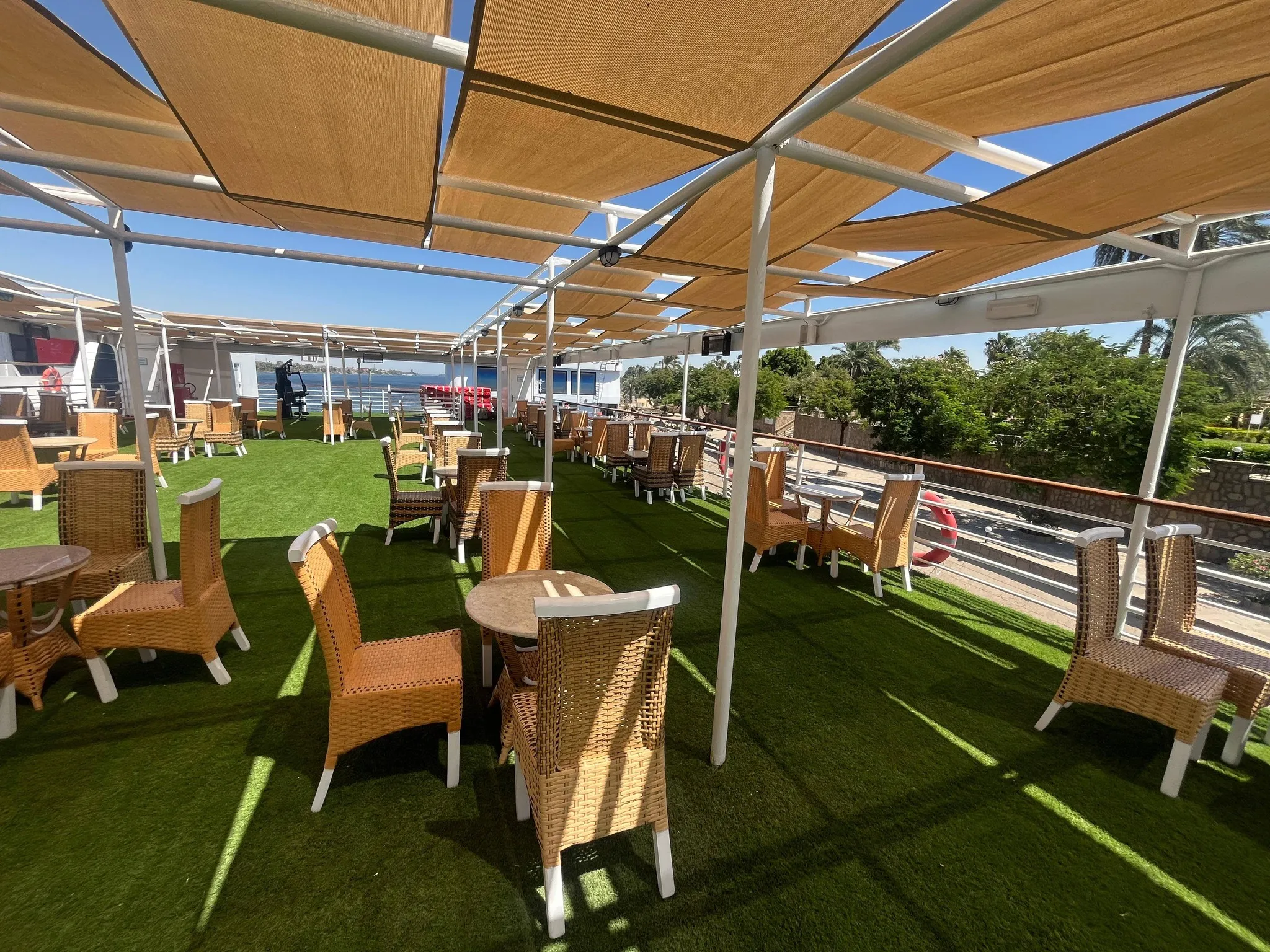 Sun deck of the SUNRISE Nile Saray Nile Cruise Nile cruise